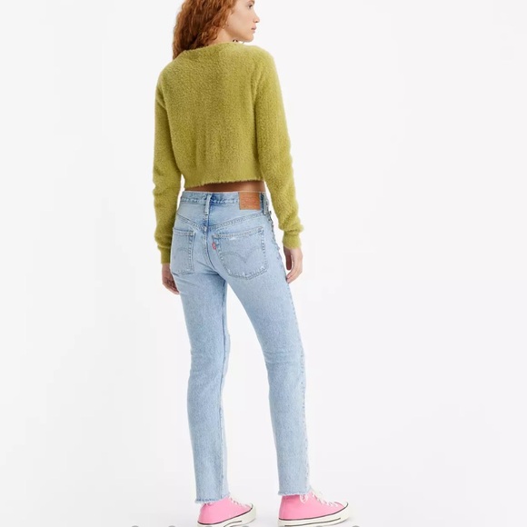 Levi 501® Skinny Women's Jeans Rock This Way - Medium Wash No Stretch - Picture 3 of 7